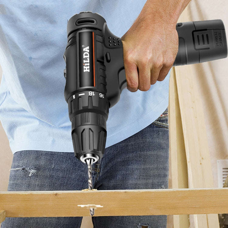 HILDA Home Power Drill 12V Li-Ion Drill With Charger And Battery, EU Plug, Model: Carton Packing