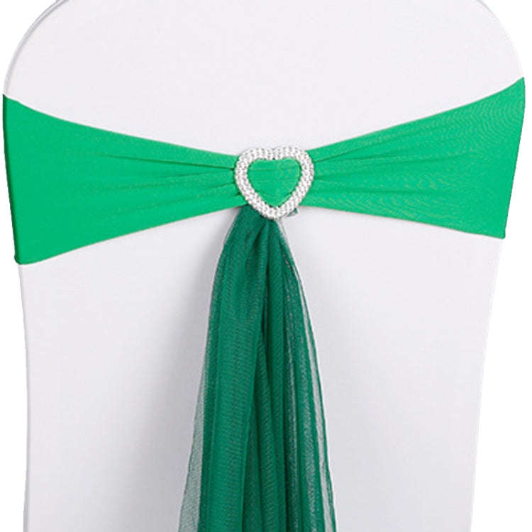 70x58 cm Tie-Free Stretch Chair Back Bow Chair Cover Strap Hotel Wedding Seat Back Decoration(White)