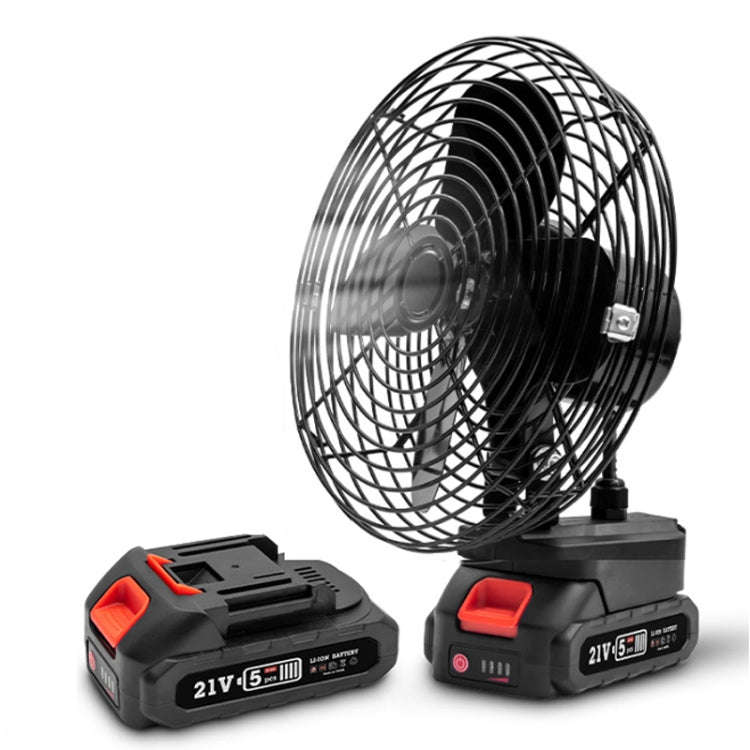HILDA Portable Powerful Fan Outdoor Hair Dryer, With EU Plug Adaptor, Style: 8 inch With 2 Batter...