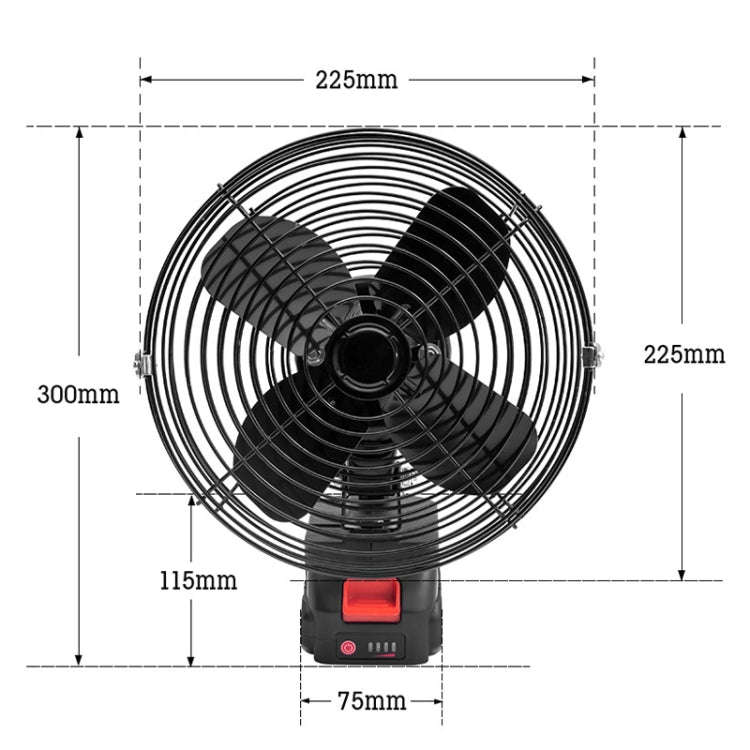 HILDA Portable Powerful Fan Outdoor Hair Dryer, With EU Plug Adaptor, Style: 6 inch With 1 Batter...