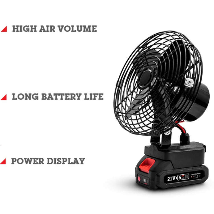 HILDA Portable Powerful Fan Outdoor Hair Dryer, With EU Plug Adaptor, Style: 6 inch With 1 Batter...