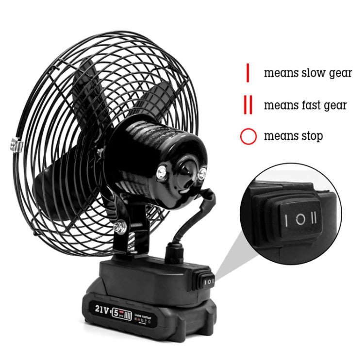 HILDA Portable Powerful Fan Outdoor Hair Dryer, With EU Plug Adaptor, Style: 6 inch With 2 Batter...