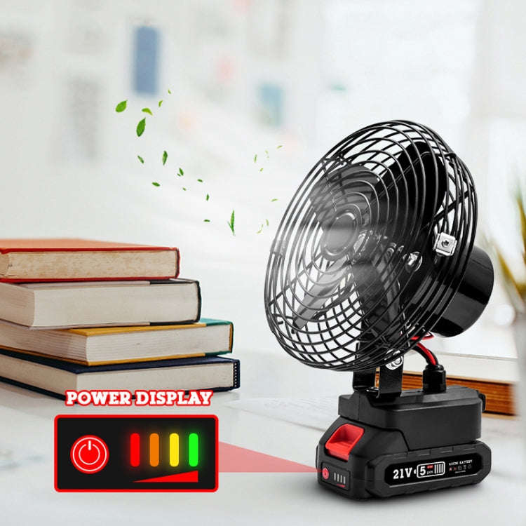 HILDA Portable Powerful Fan Outdoor Hair Dryer, With EU Plug Adaptor, Style: 8 inch With 1 Batter...