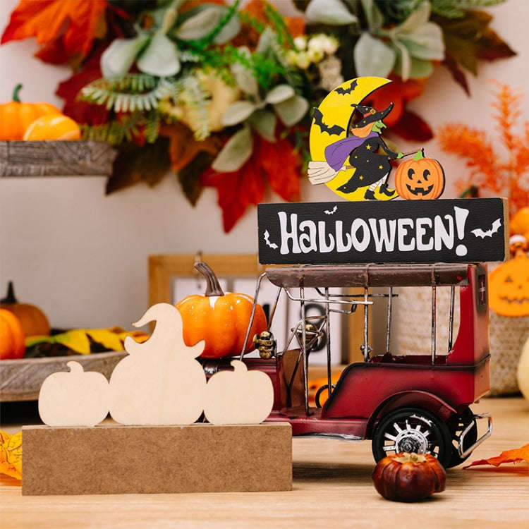 Wooden Letter Table Decoration Halloween Scene Decoration Props, Style: B Model