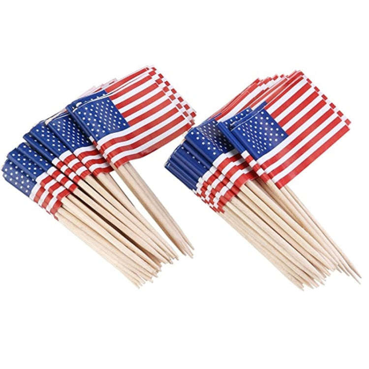 100pcs/pack 65mm National Flag Toothpick  Cupcake Toppers Cocktail Sticks, Style: Spanish