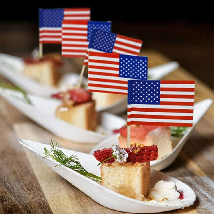 100pcs/pack 65mm National Flag Toothpick  Cupcake Toppers Cocktail Sticks, Style: Spanish