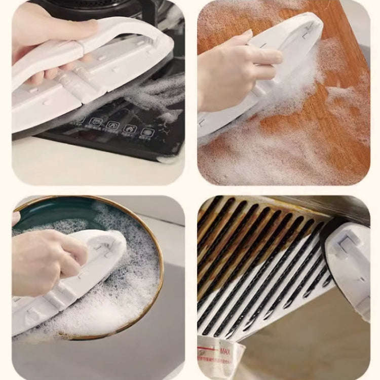 Folding Kitchen Stove Cleaning Brush Multi-Functional Decontamination Brush(Blue)