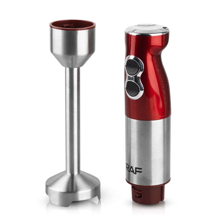 RAF 600W 2-blade Juicer Cooking Stick Stirring Rod  Blender Mixer,EU Plug(Red)
