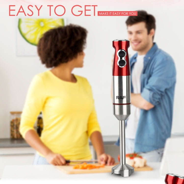 RAF 600W 2-blade Juicer Cooking Stick Stirring Rod  Blender Mixer,EU Plug(Red)