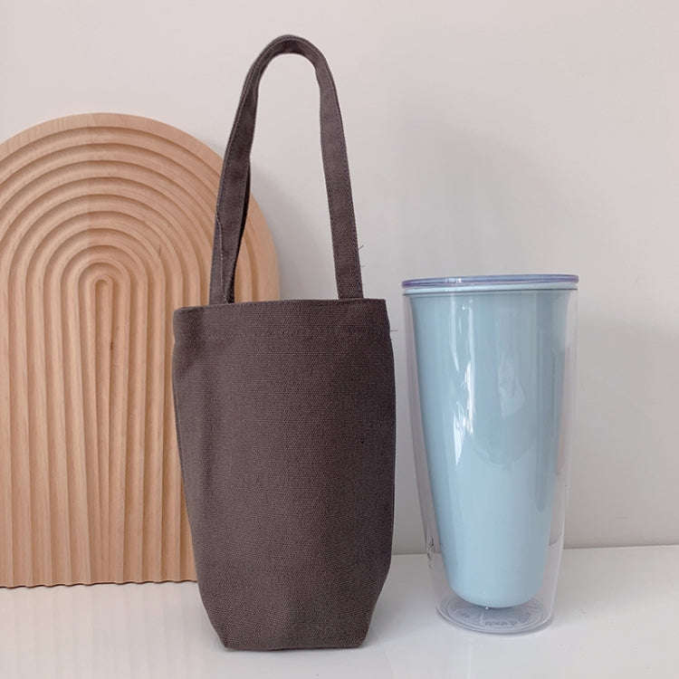 Portable Water Cup Coffee Bag Outdoor Thermal Insulation Solid-Color Canvas Cup Cover, Specificat...