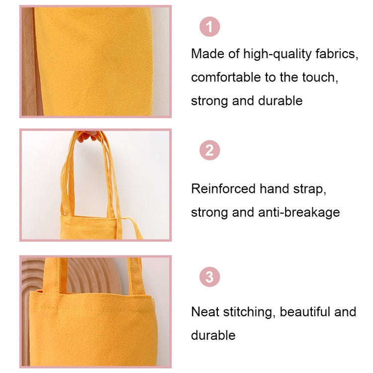 Portable Water Cup Coffee Bag Outdoor Thermal Insulation Solid-Color Canvas Cup Cover, Specificat...