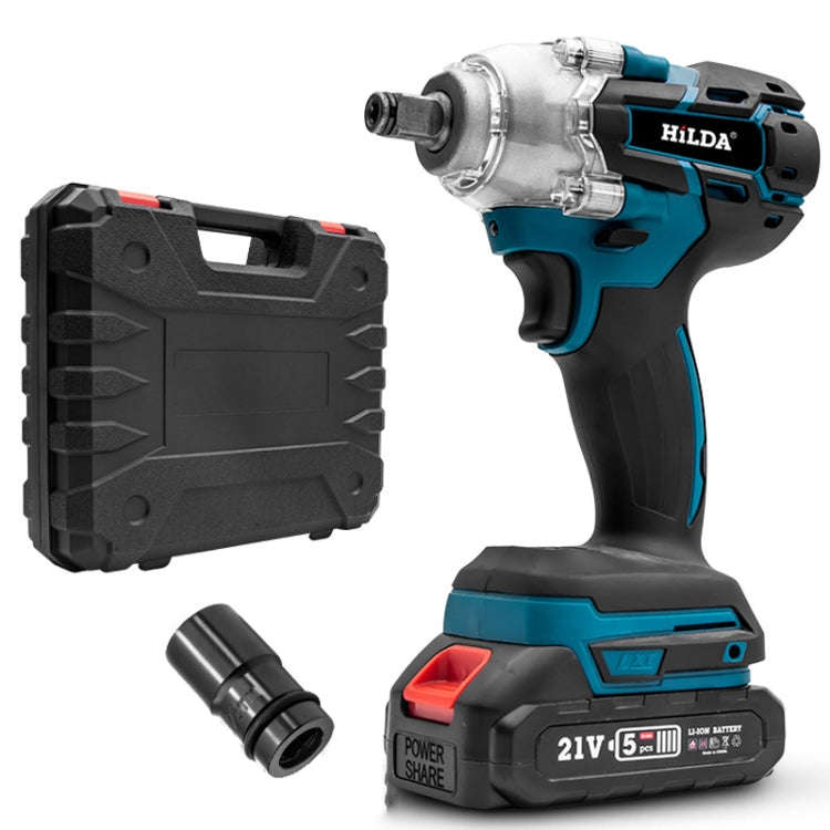 HILDA Motorized Wrenches Lithium Repair Parts With 22mm Socket, EU Plug, Model: Blue With 1 Batte...