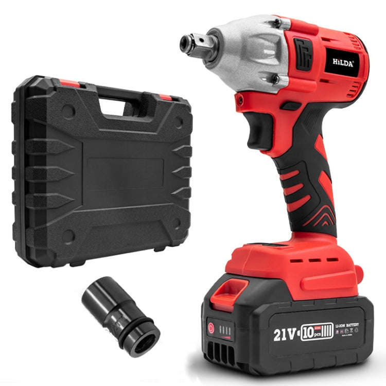 HILDA Motorized Wrenches Lithium Repair Parts With 22mm Socket, US Plug, Model: Red With 1 Batter...