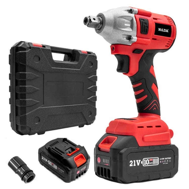 HILDA Motorized Wrenches Lithium Repair Parts With 22mm Socket, US Plug, Model: Red With 2 Batter...