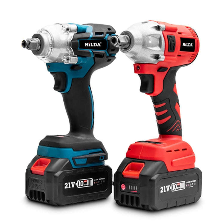 HILDA Motorized Wrenches Lithium Repair Parts With 22mm Socket, US Plug, Model: Red With 1 Batter...