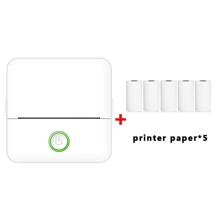 X6 200DPI Student Homework Printer Bluetooth Inkless Pocket Printer White Printing Paper x5