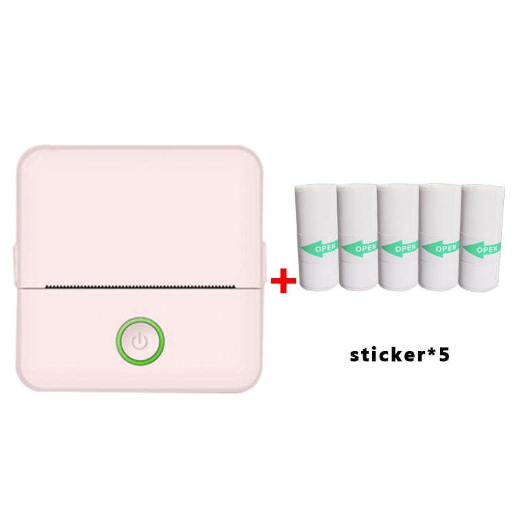 X6 200DPI Student Homework Printer Bluetooth Inkless Pocket Printer Pink Sicker x5
