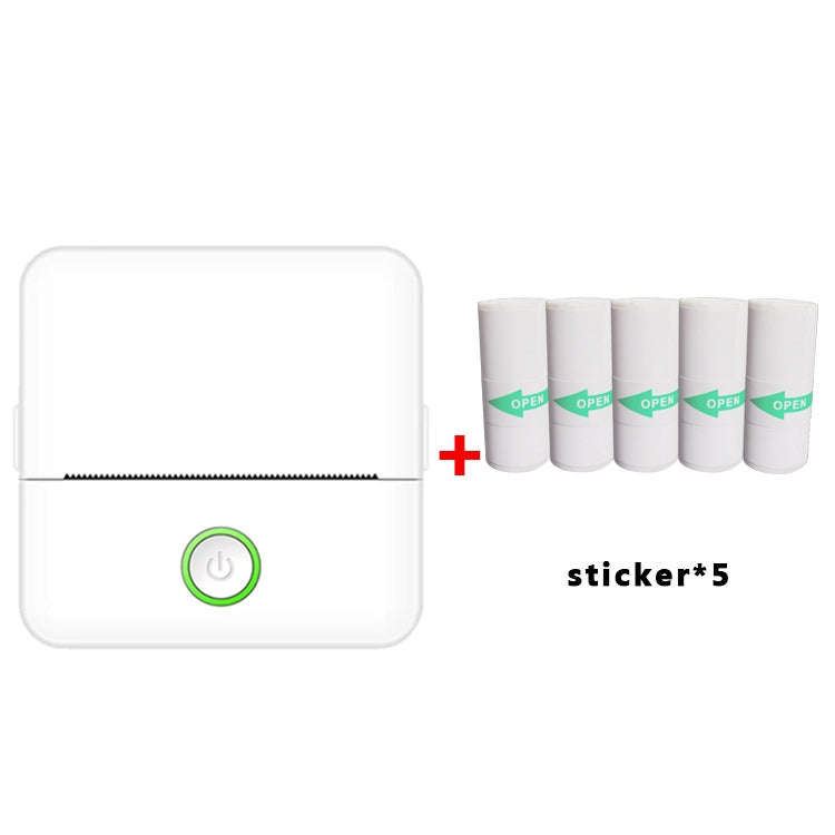 X6 200DPI Student Homework Printer Bluetooth Inkless Pocket Printer White Sticker x5