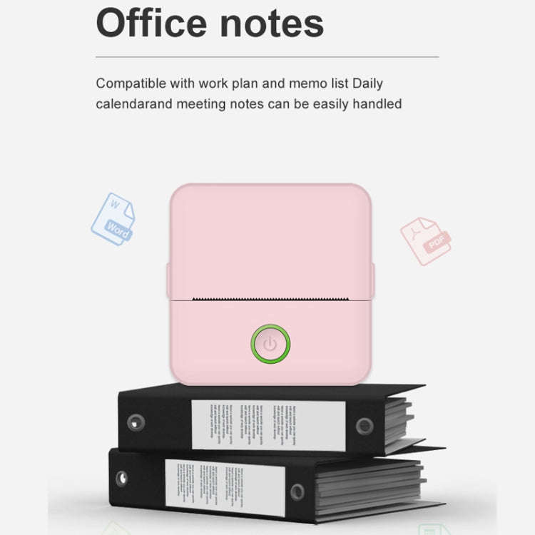 X6 200DPI Student Homework Printer Bluetooth Inkless Pocket Printer Pink Sicker x5