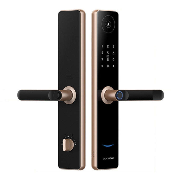 A60 Smart Fingerprint Password Door Lock With Doorbell, Spec: Basic Version Gold