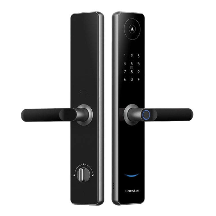 A60 Smart Fingerprint Password Door Lock With Doorbell, Spec: Tuya APP Version Gray