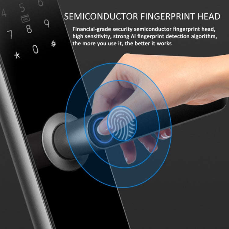 A60 Smart Fingerprint Password Door Lock With Doorbell, Spec: Tuya APP Version Gold