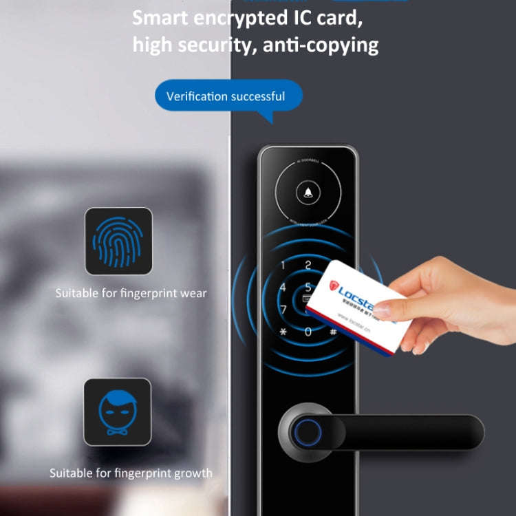 A60 Smart Fingerprint Password Door Lock With Doorbell, Spec: Basic Version Gold