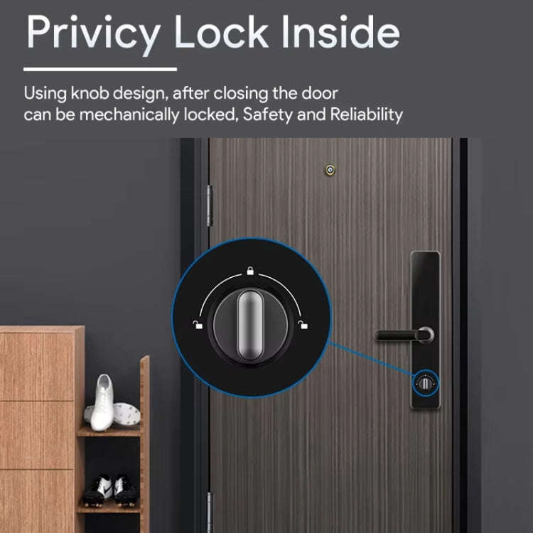 A60 Smart Fingerprint Password Door Lock With Doorbell, Spec: Tuya APP Version Gold