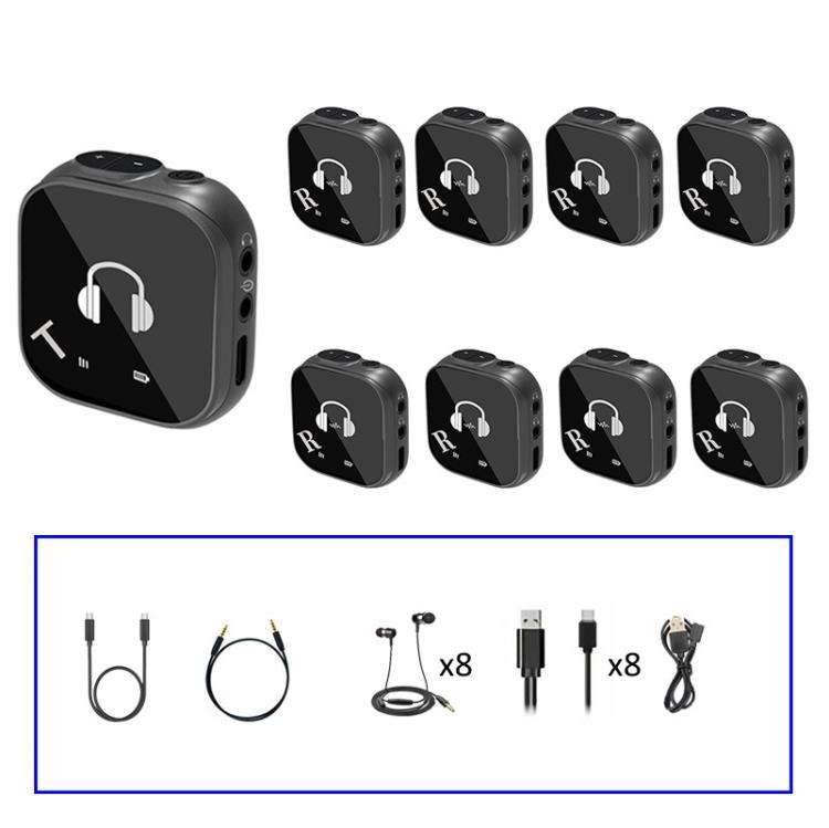 5.8G Wireless In Ear Monitor System Dual-Earphone Monitoring, Spec: One To Eight