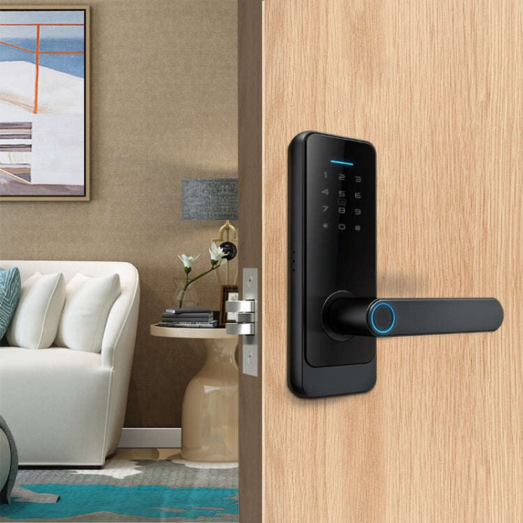 C89 Smart Fingerprint Password Lock Home Indoor Door TUYA System Lock(Silver)