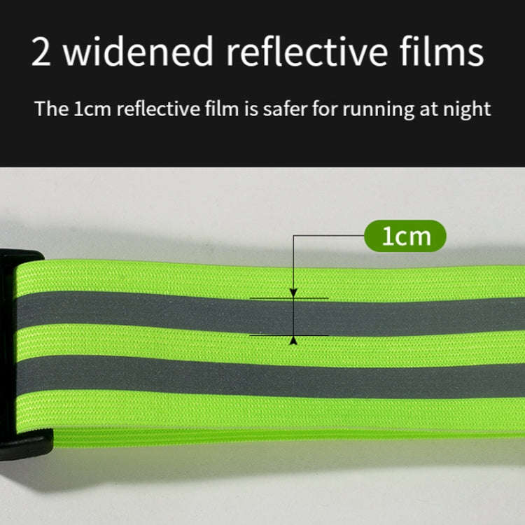 Women Men Running Bag Adjustable Reflective Waist Pouch Pack, Spec: 1 Belt+2 Arm Band(Fluorescent...