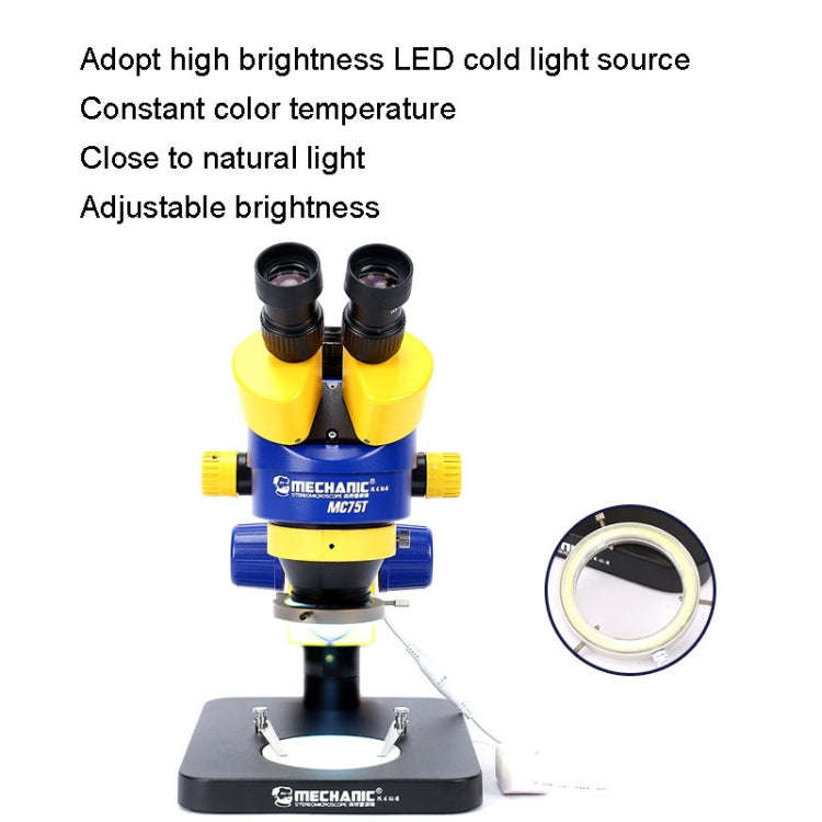 MECHANIC MC-75TimatX Trinocular Stereo Microscope Industrial Grade Can Connect To HD Display