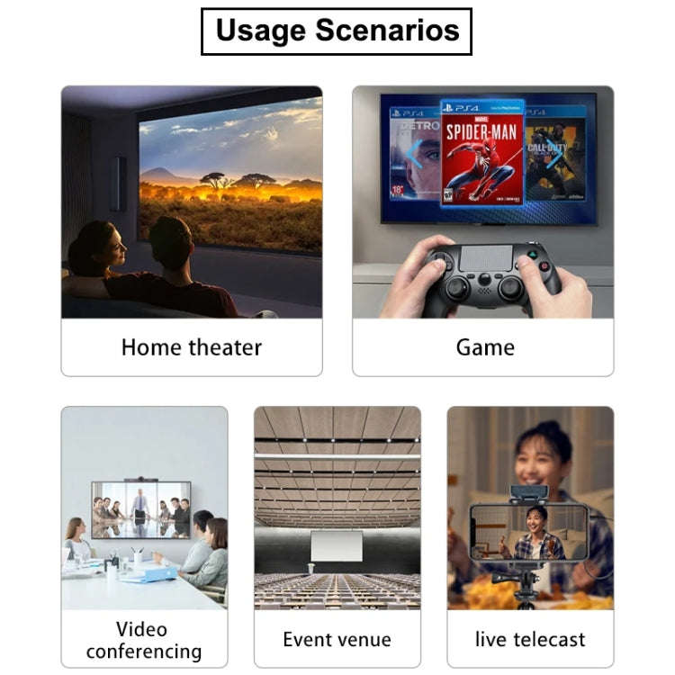 PWAY DT248W-H 30m Wireless HD Screen Projector Office Conference Screen Sharing Device(HDMI Inter...