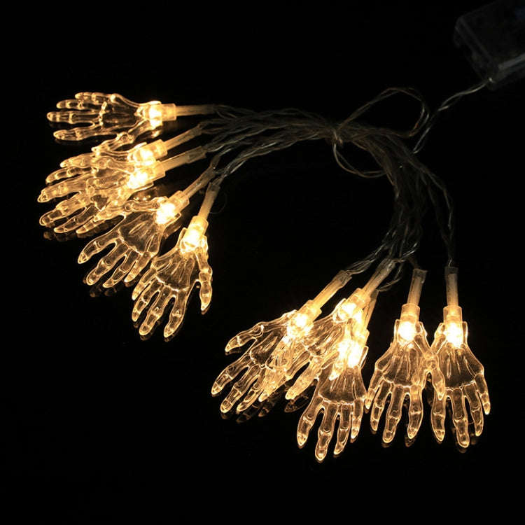 Warm White 1.5m 10LEDs Halloween LED Cartoon Atmosphere Decorative Light String(Little Ghost Hand)