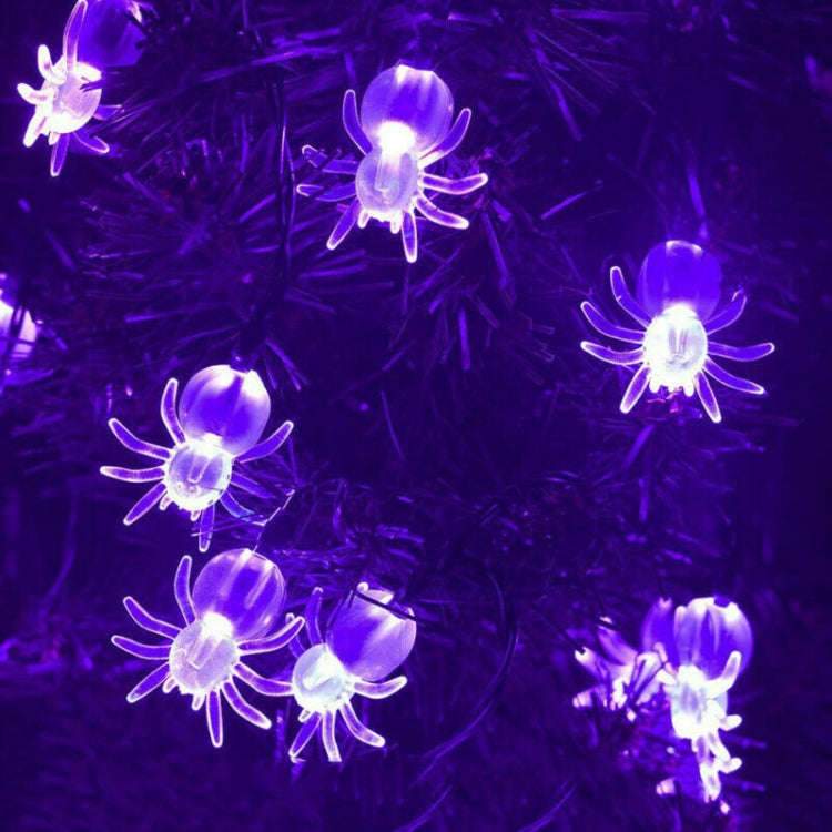 Colorful 3m 20LEDs Halloween LED Cartoon Atmosphere Decorative Light String(Purple Spider)