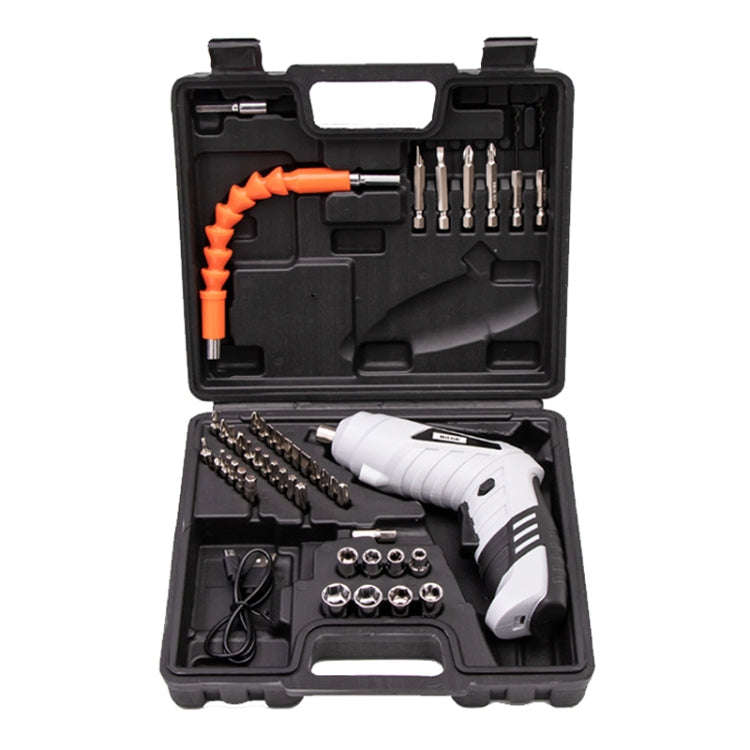 HILDA 47pcs /Set Multi-Function Li-Ion Screwdriver Mini Screwdriver(White)