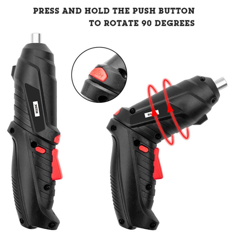 HILDA 47pcs /Set Multi-Function Li-Ion Screwdriver Mini Screwdriver(Black)