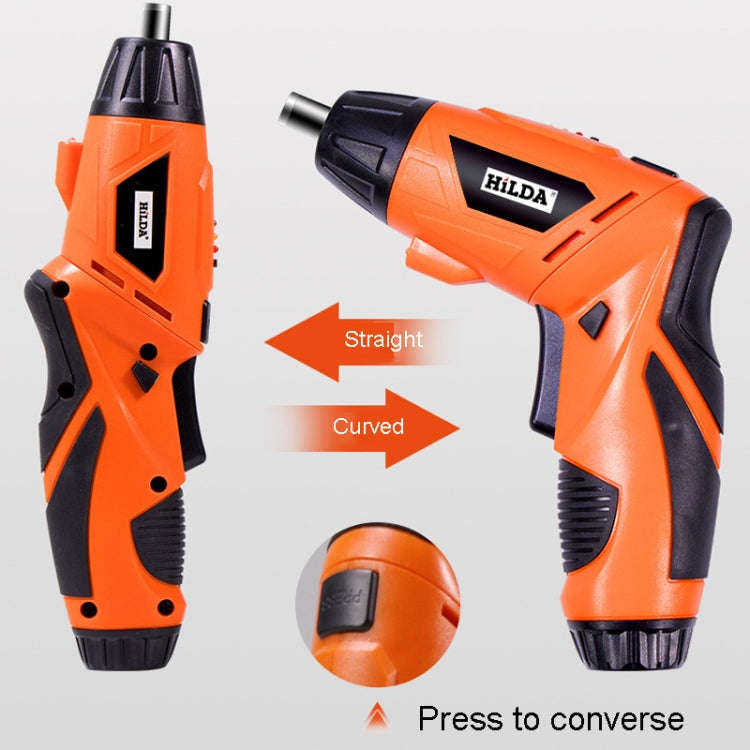 HILDA 47pcs /Set Multi-Function Li-Ion Screwdriver Mini Screwdriver(Orange)