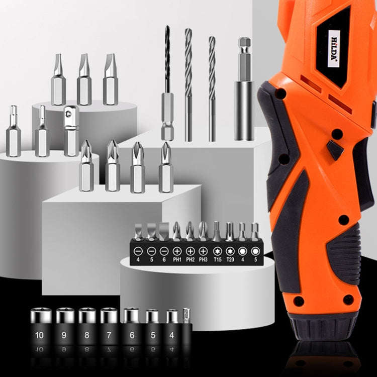 HILDA 47pcs /Set Multi-Function Li-Ion Screwdriver Mini Screwdriver(Black)