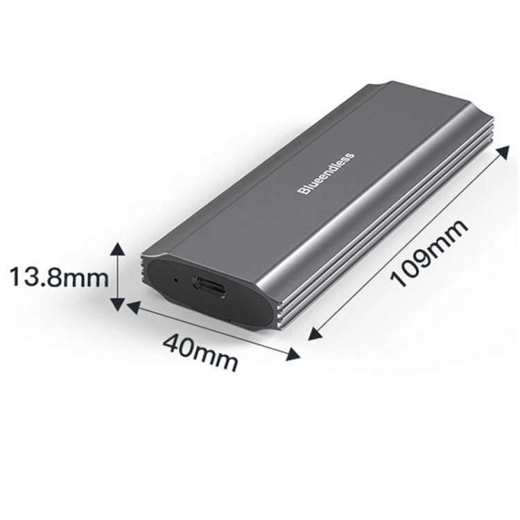 Blueendless 2810 General Dual Protocol Wiring C-A M.2 Mobile Hard Disk Case SSD External Solid Ha...