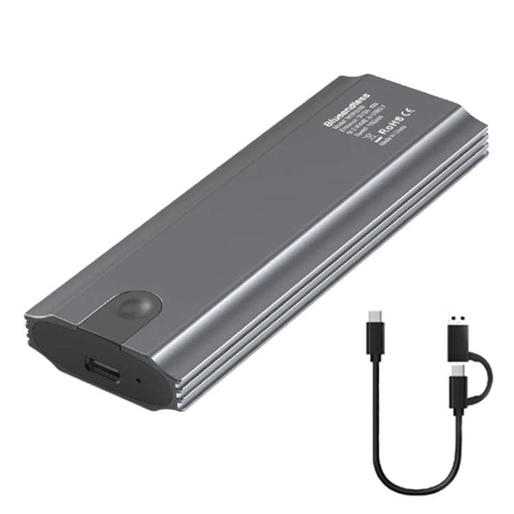 Blueendless 2810 Single SATA Protocol Wiring 2-in-1 M.2 Mobile Hard Disk Case SSD External Solid ...