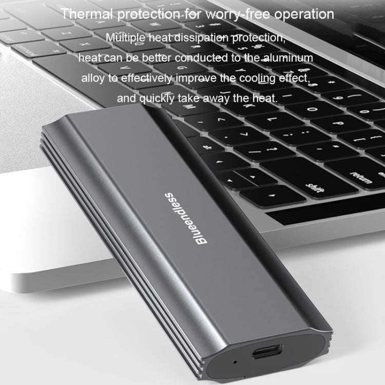 Blueendless 2810 General Dual Protocol Wiring C-A M.2 Mobile Hard Disk Case SSD External Solid Ha...