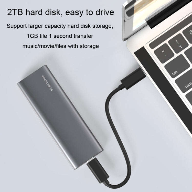 Blueendless 2810 General Dual Protocol Wiring C-A M.2 Mobile Hard Disk Case SSD External Solid Ha...