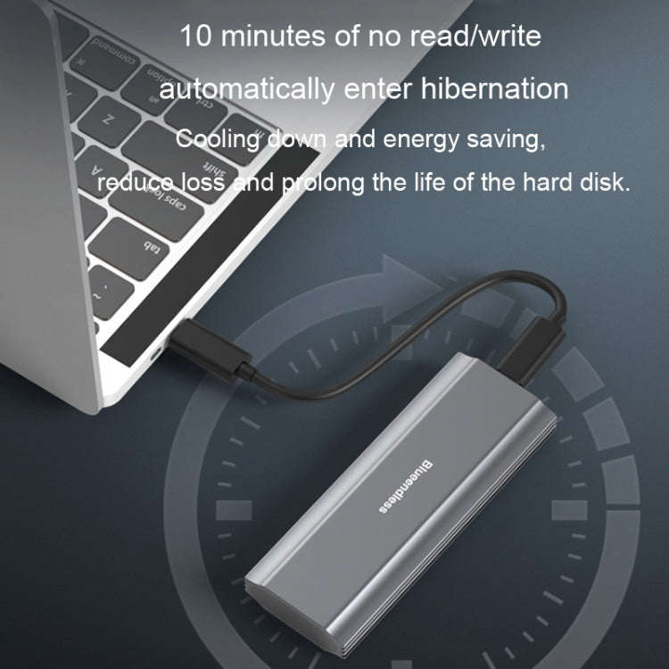 Blueendless 2809 General Dual Protocol Wiring C-A M.2 Mobile Hard Disk Case SSD External Solid Ha...