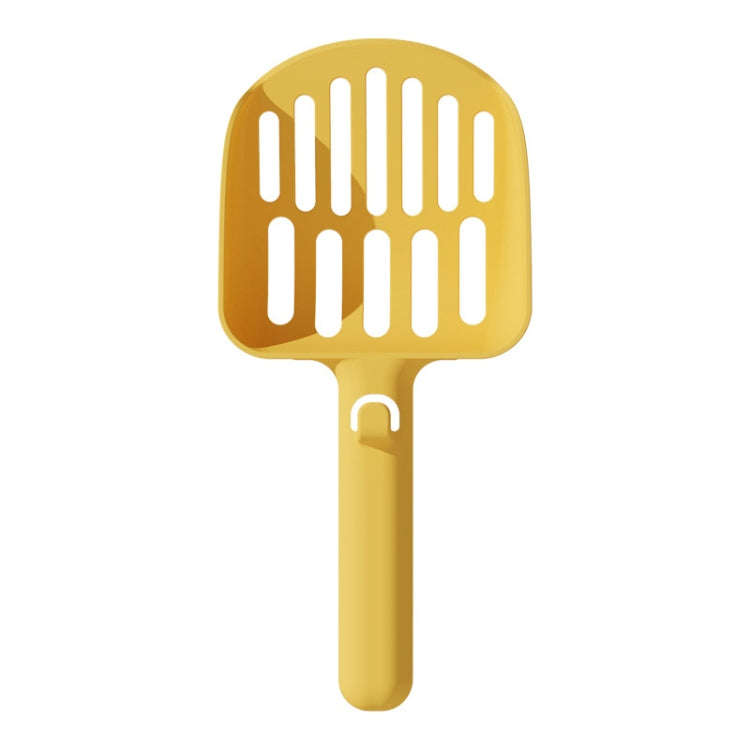 Long Handle Hangable Litter Scoop With Large Hole Cat Cleaning Products(Yellow)