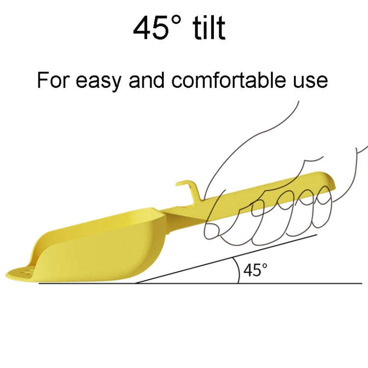 Long Handle Hangable Litter Scoop With Large Hole Cat Cleaning Products(Yellow)