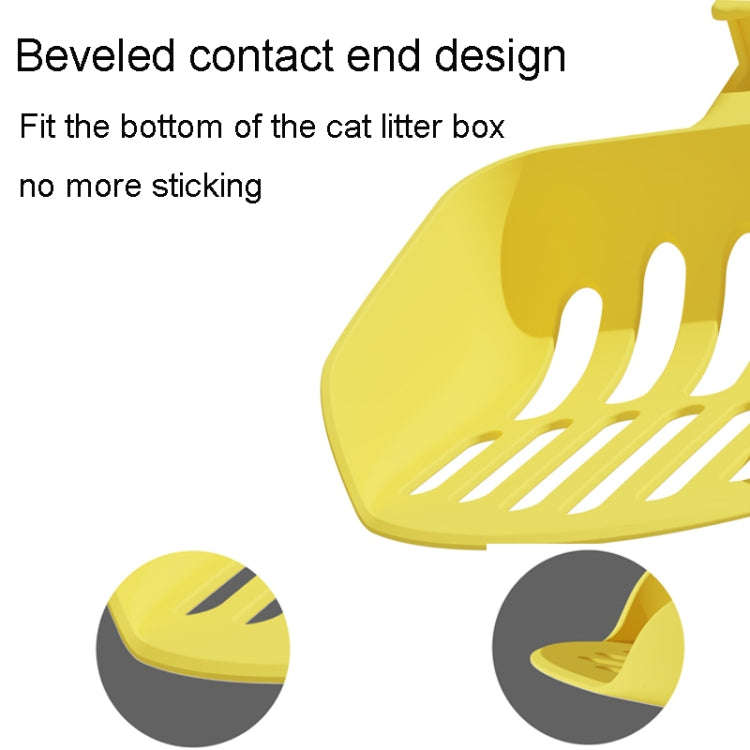 Long Handle Hangable Litter Scoop With Large Hole Cat Cleaning Products(Yellow)