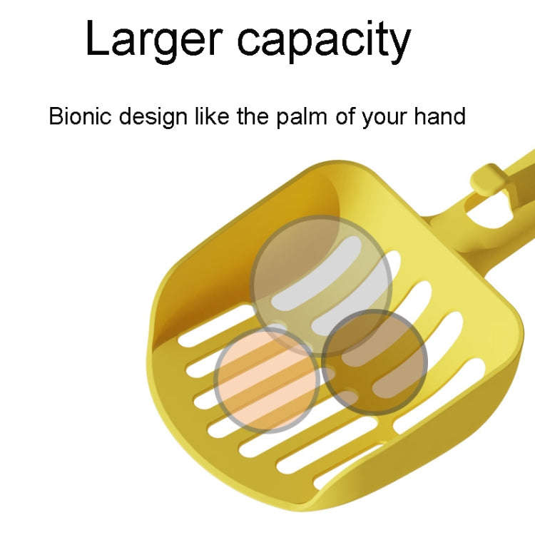 Long Handle Hangable Litter Scoop With Large Hole Cat Cleaning Products(Yellow)
