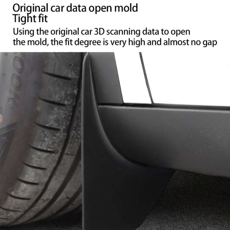 For Tesla Model 3 4pcs /Set Splash Guards Matte Fender No Drilling Required Upgraded PP Material