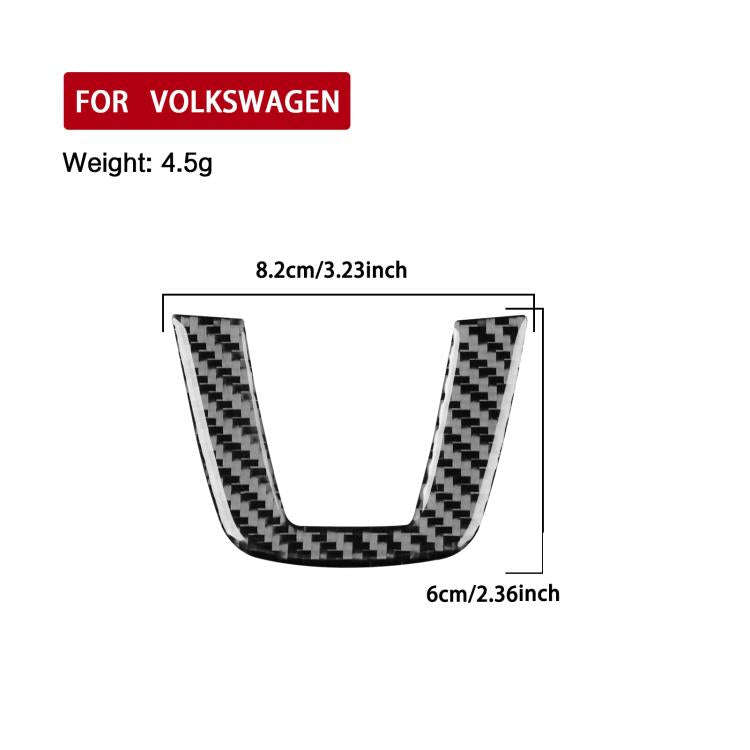 For Volkswagen Sagitar 2019-2023 Left-hand Drive Steering Wheel Chin Decoration Sticker(Black)